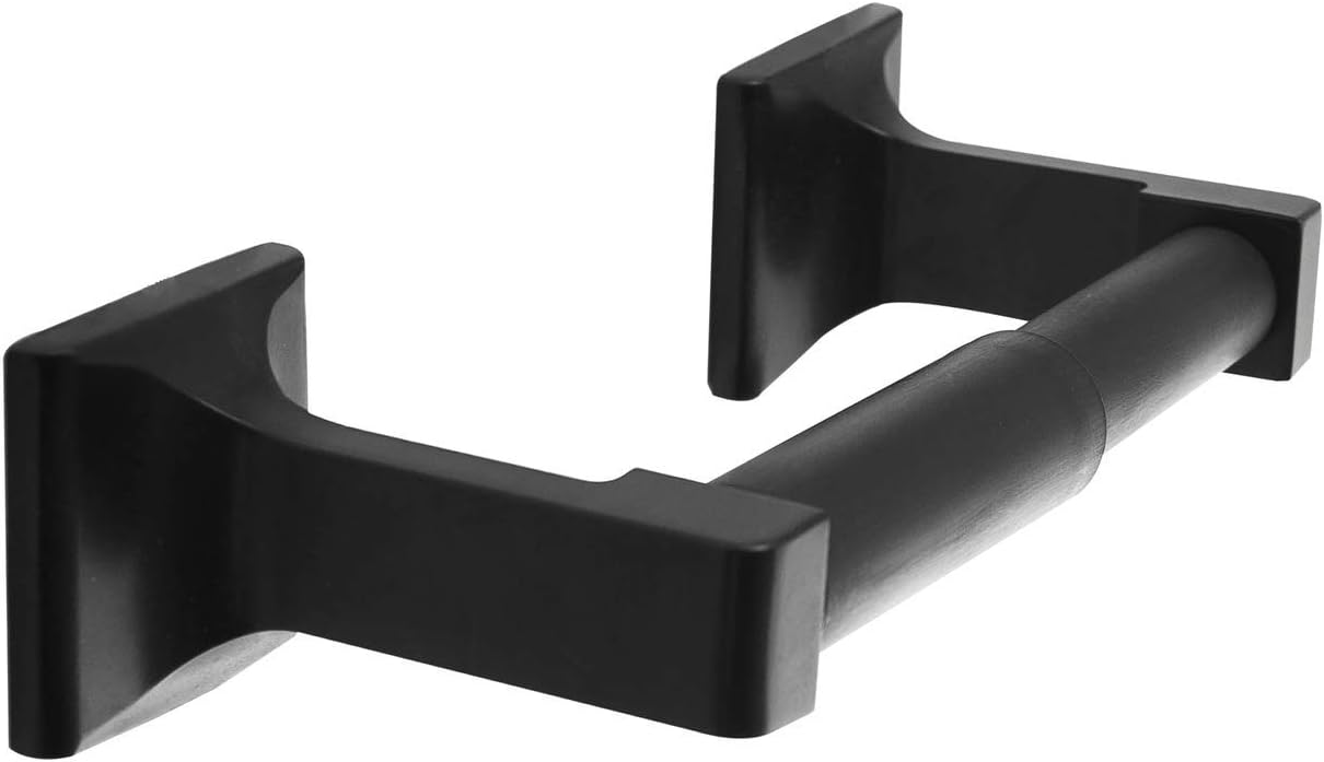 SENTO Black Toilet Paper Holder - Wall Mount Double Post Design | Heavy Duty Metal, Easy Installation
