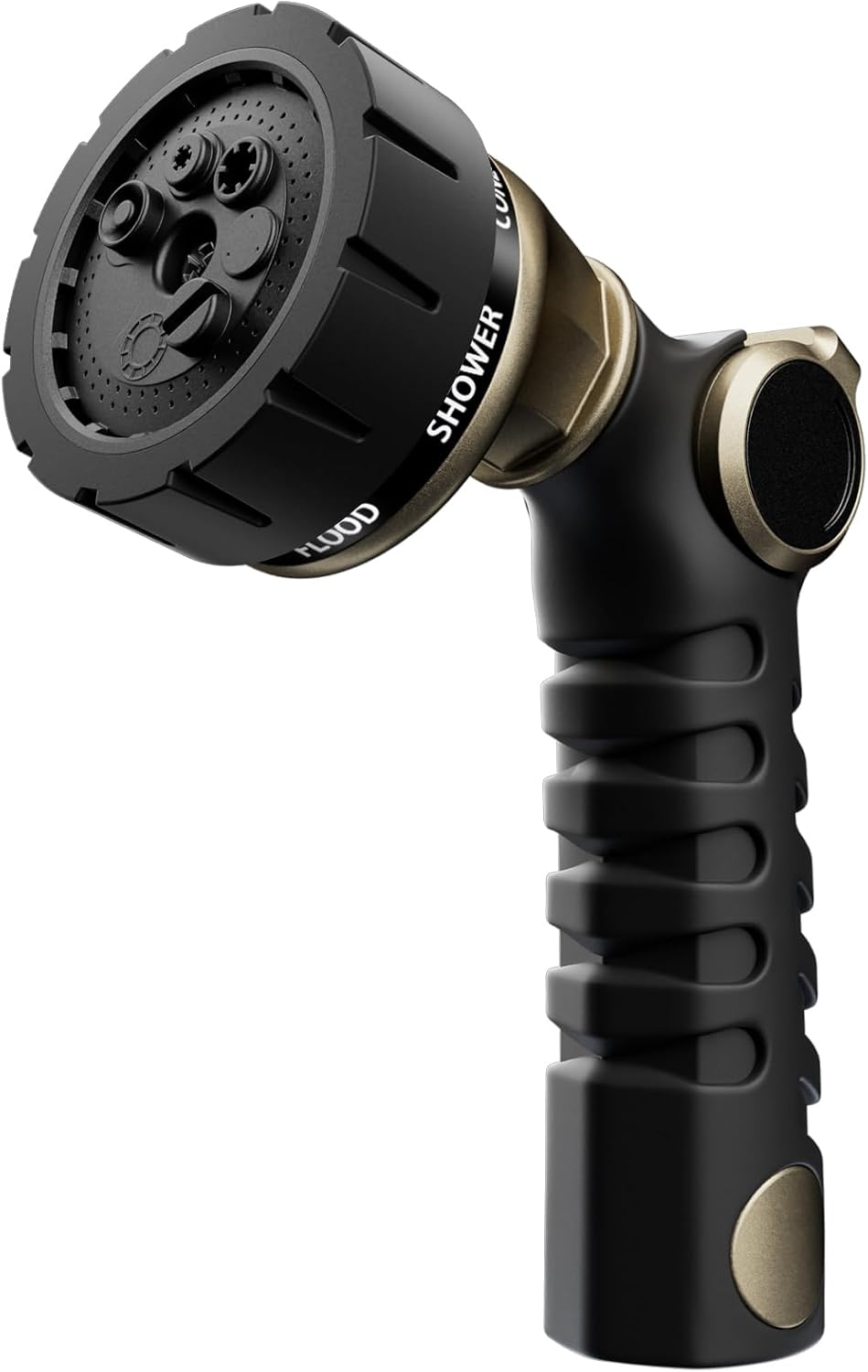 RESTMO Heavy Duty Hose Nozzle - Metal Garden Sprayer with 7 Watering Patterns & Thumb Control | Bronze Finish