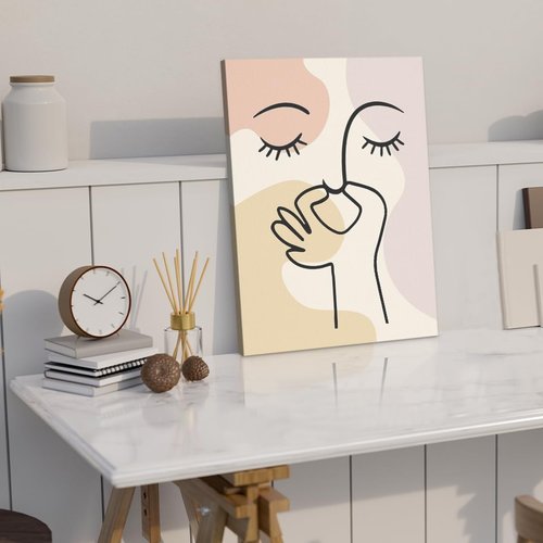 Funny Boho Wall Art by [Brand Name] - Humorous Bathroom Decor Canvas | Abstract Minimalist Design, 11.4"x15"