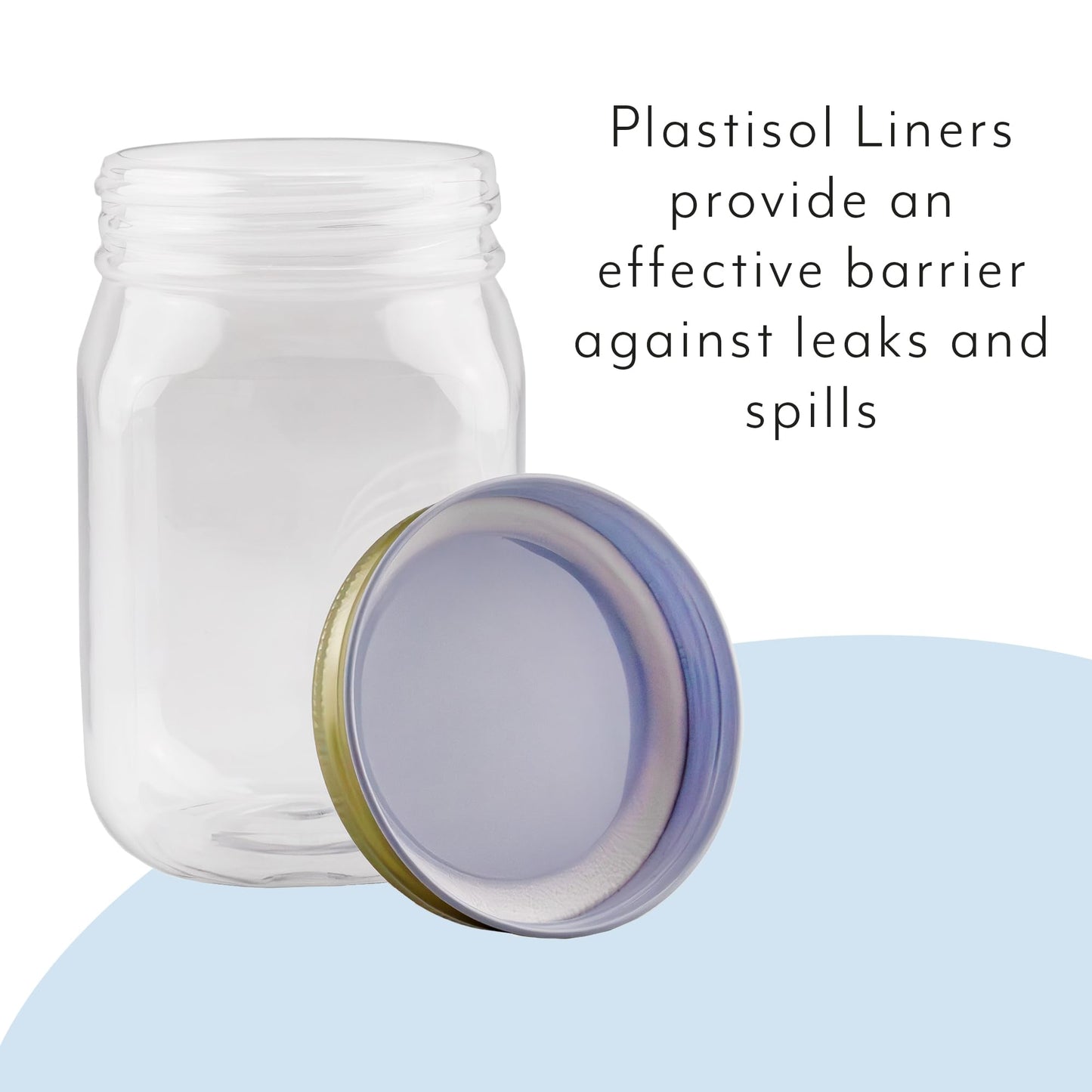 Cornucopia Brands 16oz Clear Plastic Mason Jars (8-Pack, Gold Metal Lids); PET BPA-Free Mason Style w/One Piece Lids, 2-Cup/Pint Capacity