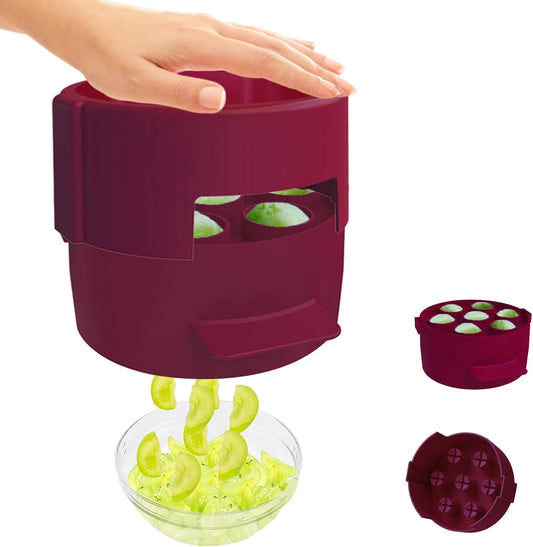 Skiennix Grape Cutter Tool - Safe Slicing Gadget for Toddlers | 7 Individual Holes for Fruits & Salad
