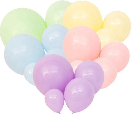 Latex Balloons, 100-Pack Different Sizes 18 12 10 5 Inch Party Balloon Garland Kit (Pastel)