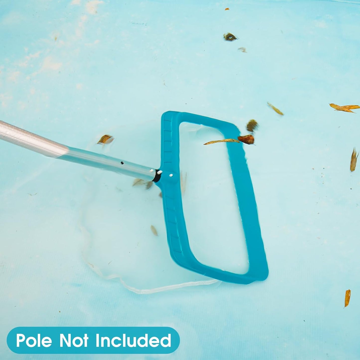 POOLWHALE Professional Pool Skimmer Net - Extra Wide Scoop Edge & Ultra Fine Mesh for Efficient Cleaning