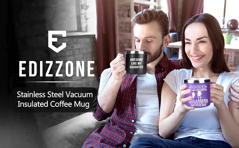 Edizzone Dad Gift Tumbler - Insulated Reusable Travel Mug for Fathers Day & Birthday