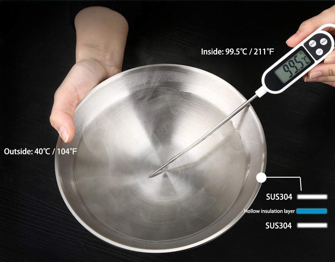 IMEEA 37 Oz Unbreakable Ramen Bowls SUS304 Stainless Steel Insulated Serving Bowl for Soup, Pasta, Noodle and Pho, Set of 2