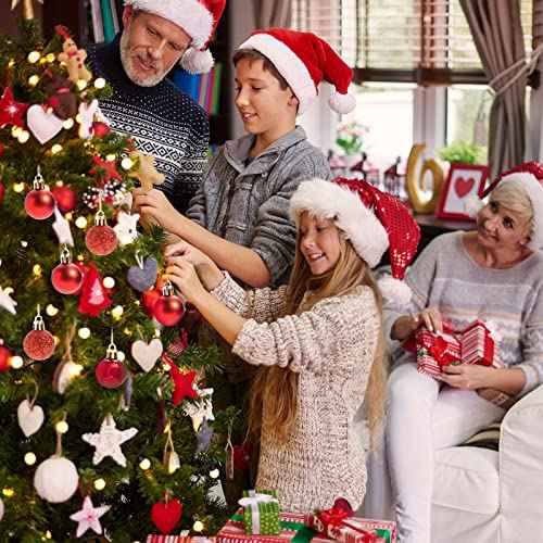 GOOTRADES Set of 24 Mini Shatterproof Christmas Balls Tree Ornaments Party Decoration, 3cm/1.1'' (Red)