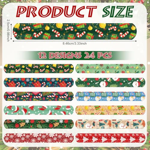 24 Pack Christmas Wrapping Paper Holder Clips - Festive Organizer for Gift Wrap
