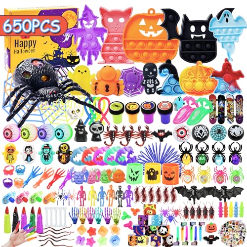 Halloween Party Favors Set with 40+ Fidget Toys for Kids - Bulk Halloween Goodie Bag Stuffers