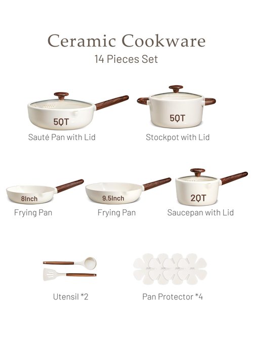 CAROTE 11pcs Pots and Pans Set Non Stick, Premium Cooking Sets, Kitchen Cookwares, Induction Cookware Set, Pot and Pan, Cooking Set