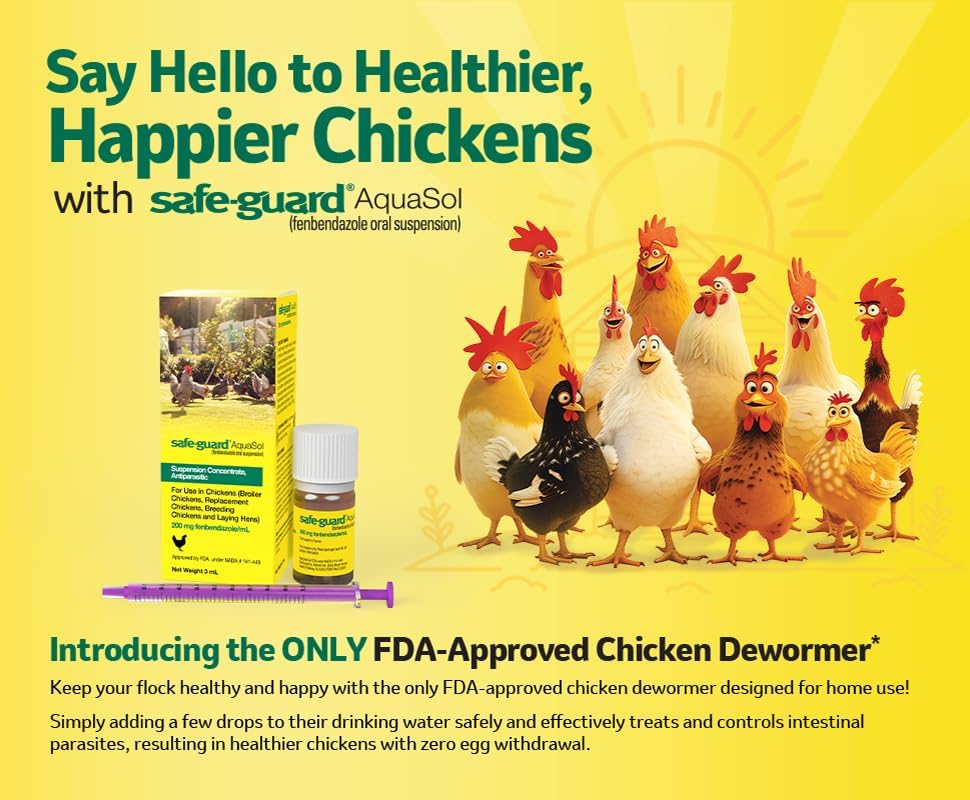 Safe-Guard Aquasol Dewormer for Chickens - Effective Parasite Control | 3 mL