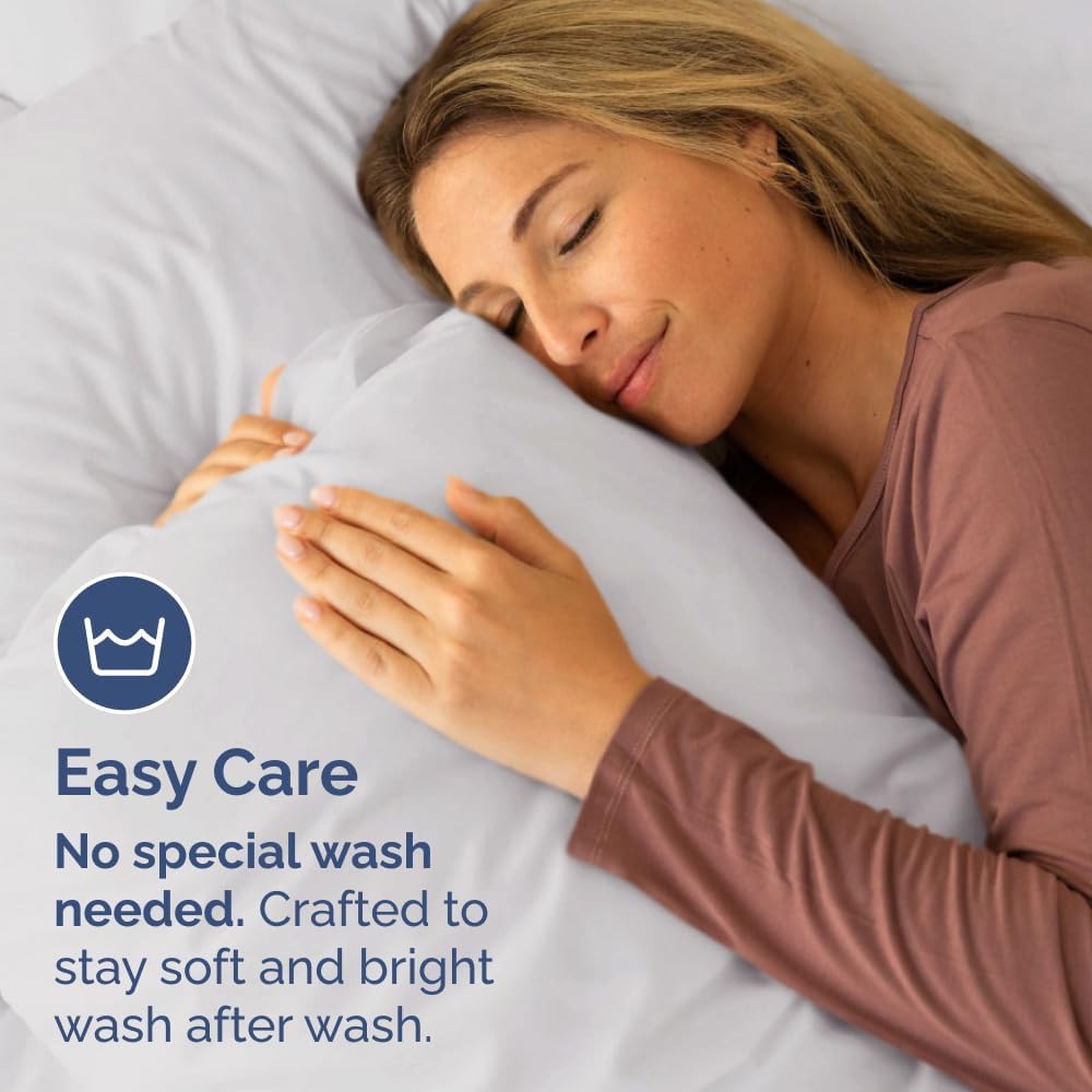 Queen Pillow Cases Set of 4 | Ultra Soft Hotel Quality Covers - Cozy, Wrinkle-Free & Fade Resistant - French Grey