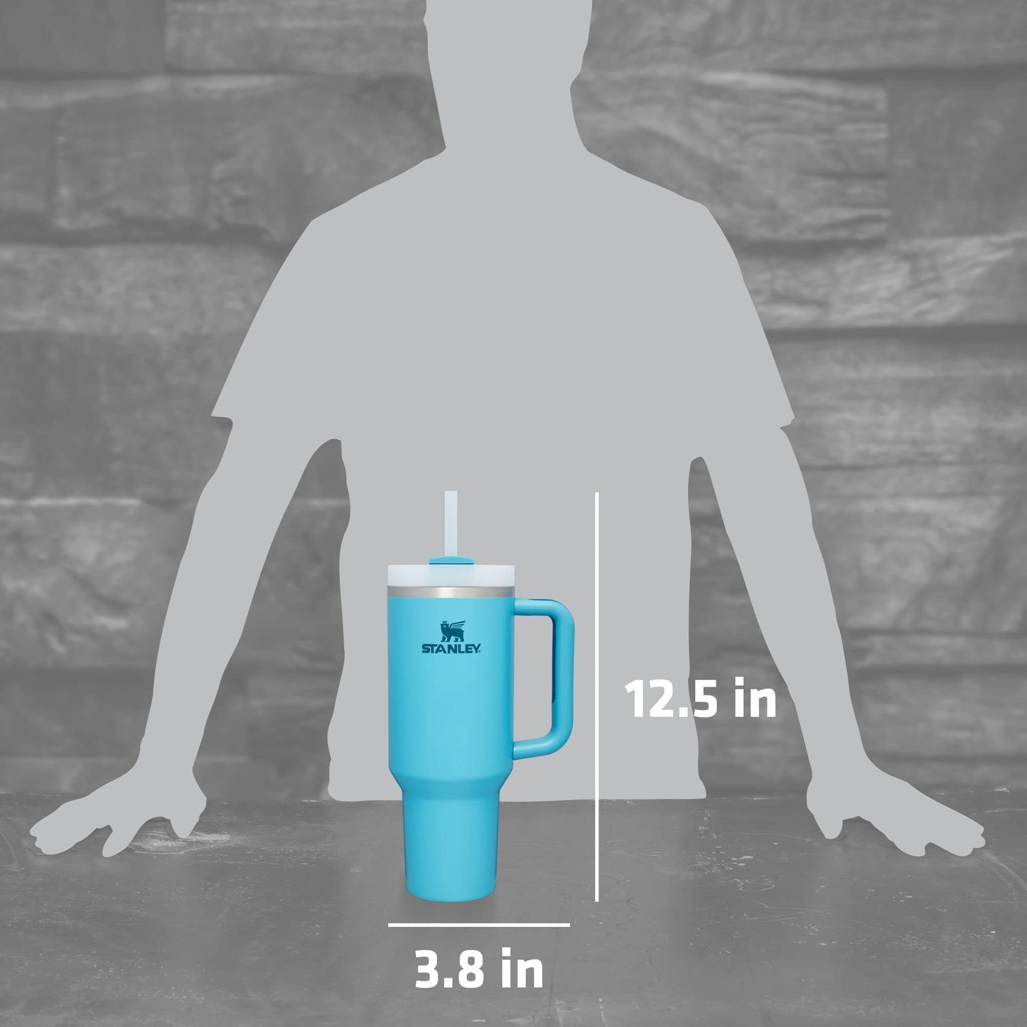 STANLEY Quencher H2.0 Tumbler with Handle and Straw 40 oz | Flowstate 3-Position Lid | Cup Holder Compatible for Travel | Insulated Stainless Steel Cup | BPA-Free | Pool