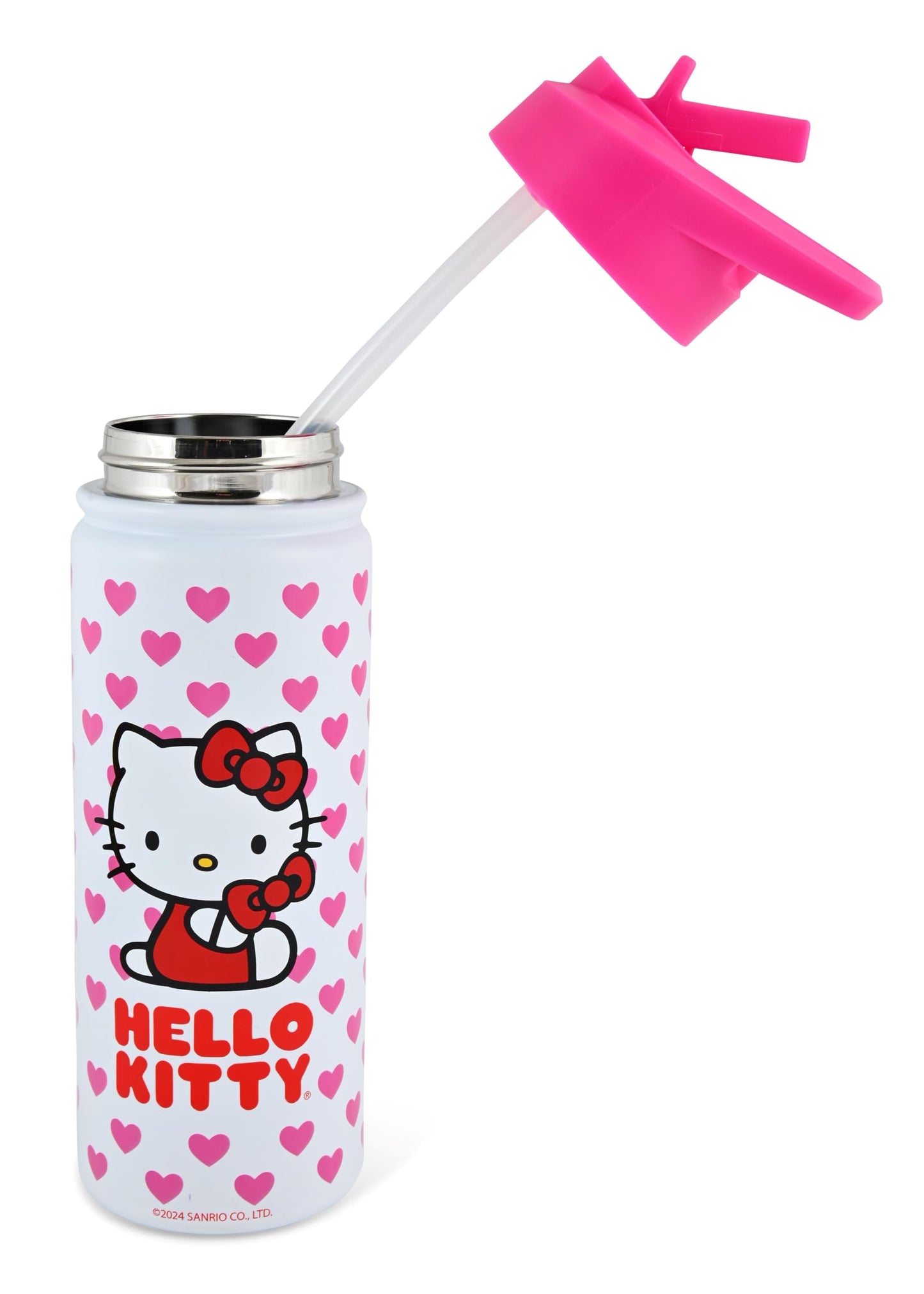Sanrio Hello Kitty Insulated Water Bottle | 20 oz Stainless Steel Thermos for Kids | Hello Kitty Cup for Girls, Boys | Keeps Cold 24 Hrs, Hot 12 Hrs