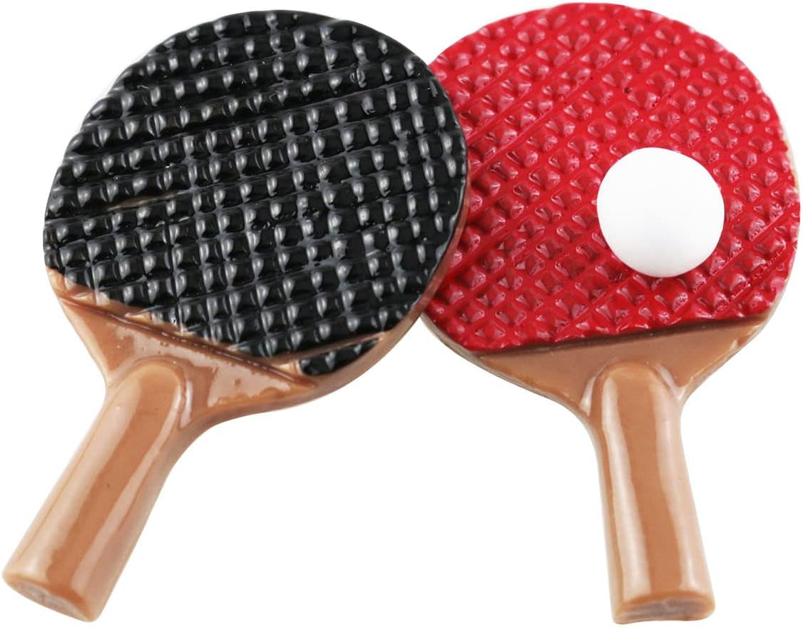 TAODAN Mini Table Tennis Set - 3-in-1 Dollhouse Ping-Pong Rackets & Balls (2 Rackets, 1 Ball)