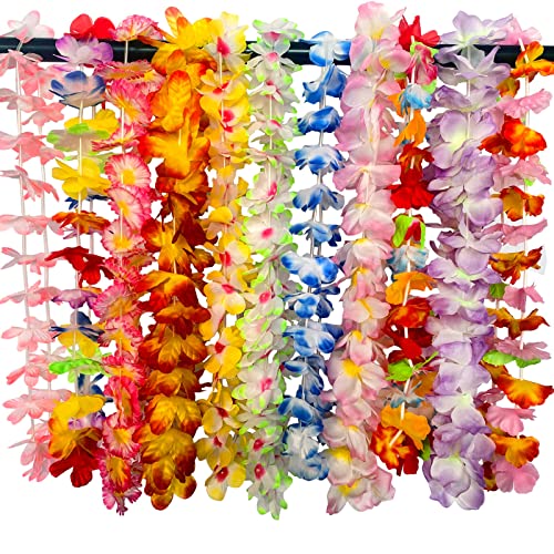 200 Pcs Vibrant Hawaiian Leis Necklaces for Luau & Tropical Party Decorations