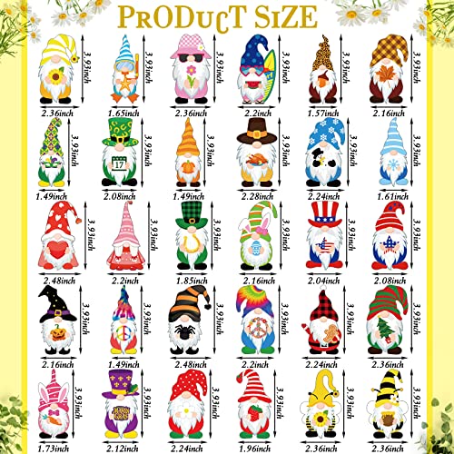 Hoteam 30 Pcs Seasonal Magnets Gnome Holiday Refrigerator Fall
