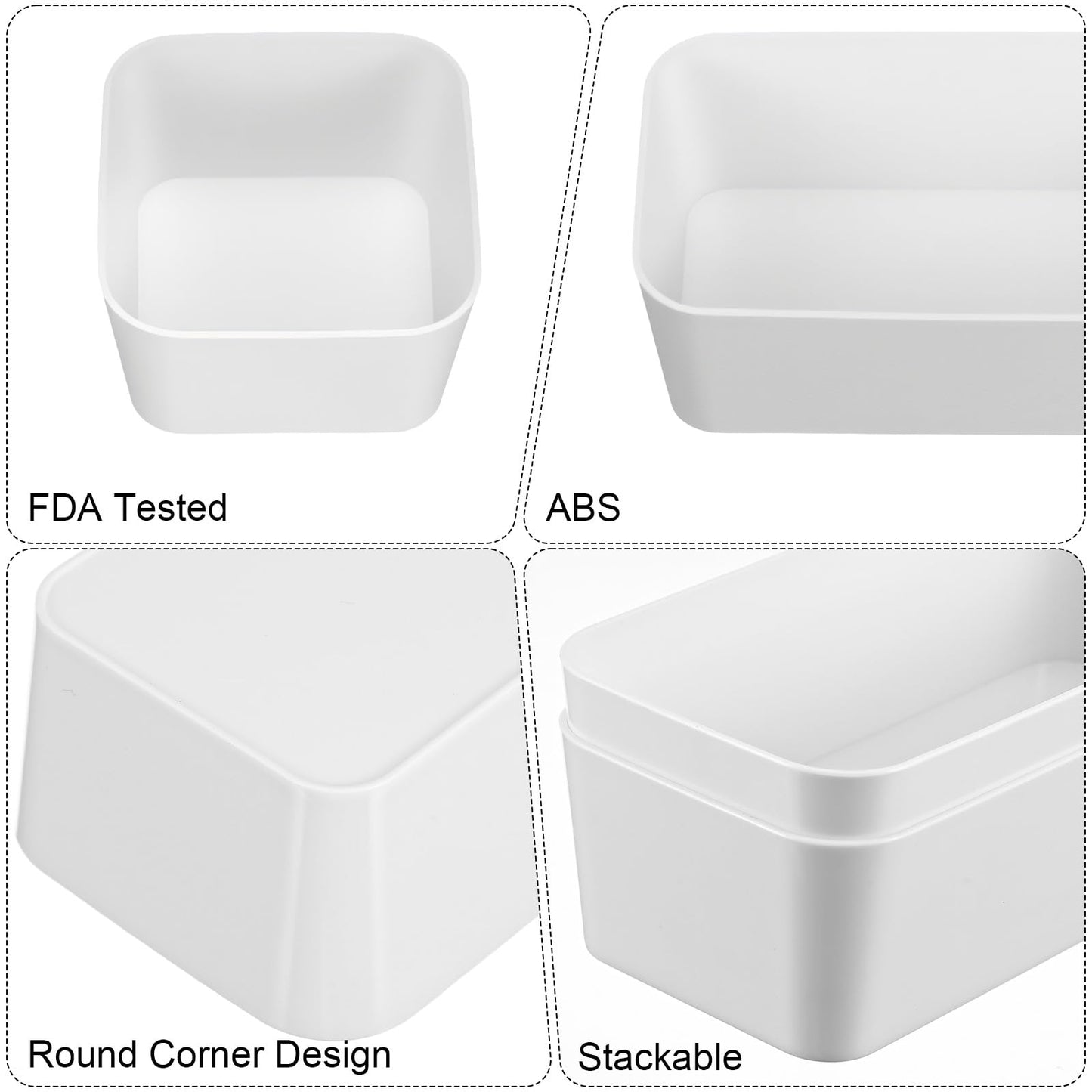 Kifmurase 11Pcs Stackable Plastic Drawer Organizer Set, 3 Sizes Desk Drawer Divider Organizers, Vanity Organizer Trays for Makeup, Jewelry, Gadgets, Bathroom Storage Bins for Kitchen, Bedroom