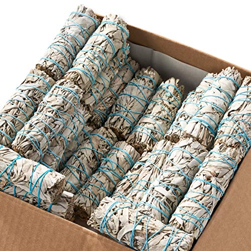 White Sage Smudge Sticks - 4 Inch Bundles, 20 Pack - Sustainably Sourced