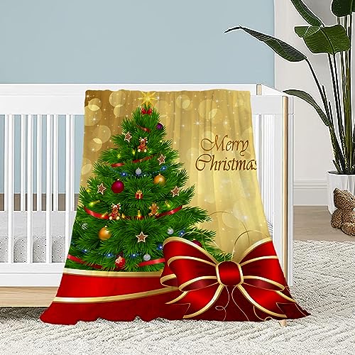 Neatee Living Christmas Baby Throw Blanket Small Christmas Tree Blanket Xmas Winter Blanket Lap Toddler Swaddle Crib Soft Lightweight Fuzzy Plush Fleece Blankets and Throws 30x40