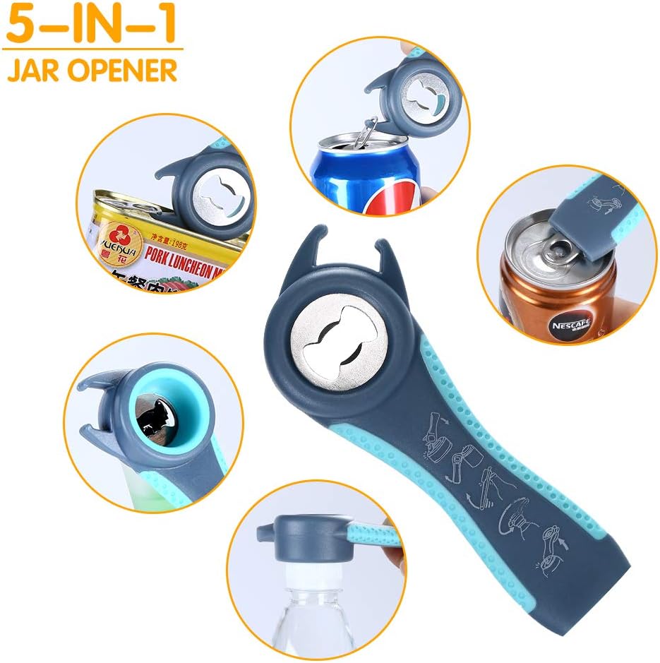 Skiennix Jar Opener - Easy Grip Bottle & Can Opener for Seniors with Arthritis | Effortless Lid Removal