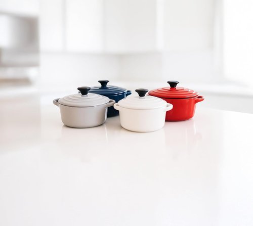 Chantal Mini Casserole Set of 4 - 8 oz. | Stylish Fog Grey Design for Versatile Cooking
