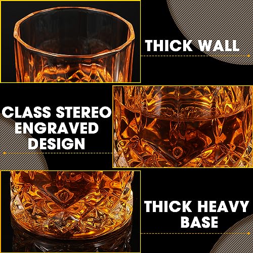 24 Pack Old Fashioned Rocks Glasses - 10 Oz Whiskey Bourbon Glassware
