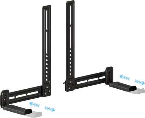 C YECEN Sound Bar Mount - Adjustable Height & Depth with Detachable Extension Arms | TV Mounting Solution