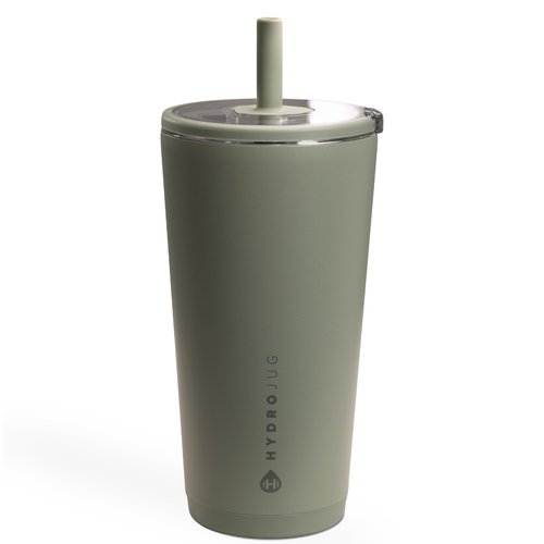 HydroJug Everyday Tumbler 20 oz – Ceramic-Lined Insulated Tumbler with Straw and Soft-Touch Lid, Cup Holder Friendly, Double-Wall Vacuum Insulation, Reusable Travel Cup – Courtyard