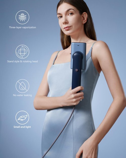 G9 Steam 2-in-1 Professional Handheld Travel Steamer - Lightweight 1lb, 1200W, 8 Minutes of Continuous Steam