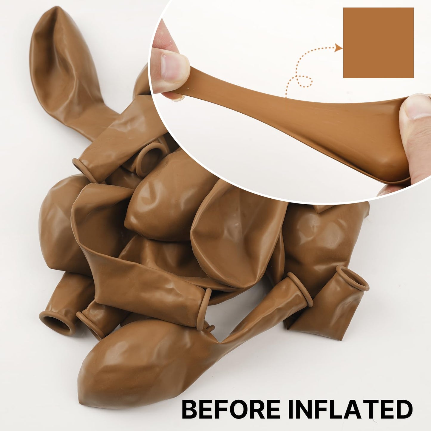 PartyWoo Tan Balloons 140 pcs Different Sizes of 18 12 10 5 Inch Boho Neutral Light Brown Coffee Fall Latex Balloon Arch Kit for Birthday Safari Boy Baby Shower Jungle Party Decorations Brown-F10