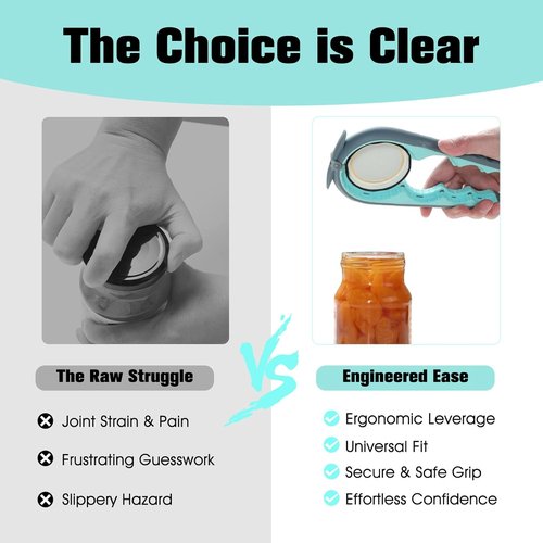 Jar Opener | Skiennix 5-in-1 Multi-Function Bottle Opener - Ergonomic Non-Slip Handle for Seniors