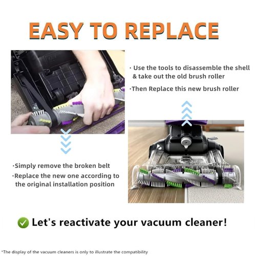 Jedeleos Replacement Brush Roll - Compatible with Bissell CleanView Pet Vacuums | High-Quality Assembly Parts