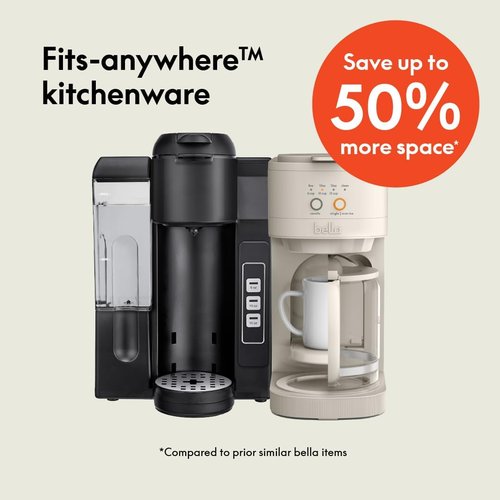 BELLA VersaBrew 2-in-1 Coffee Maker - K-Cup Compatible, Brew 3 Sizes, Iced Coffee Function, 60oz Tank