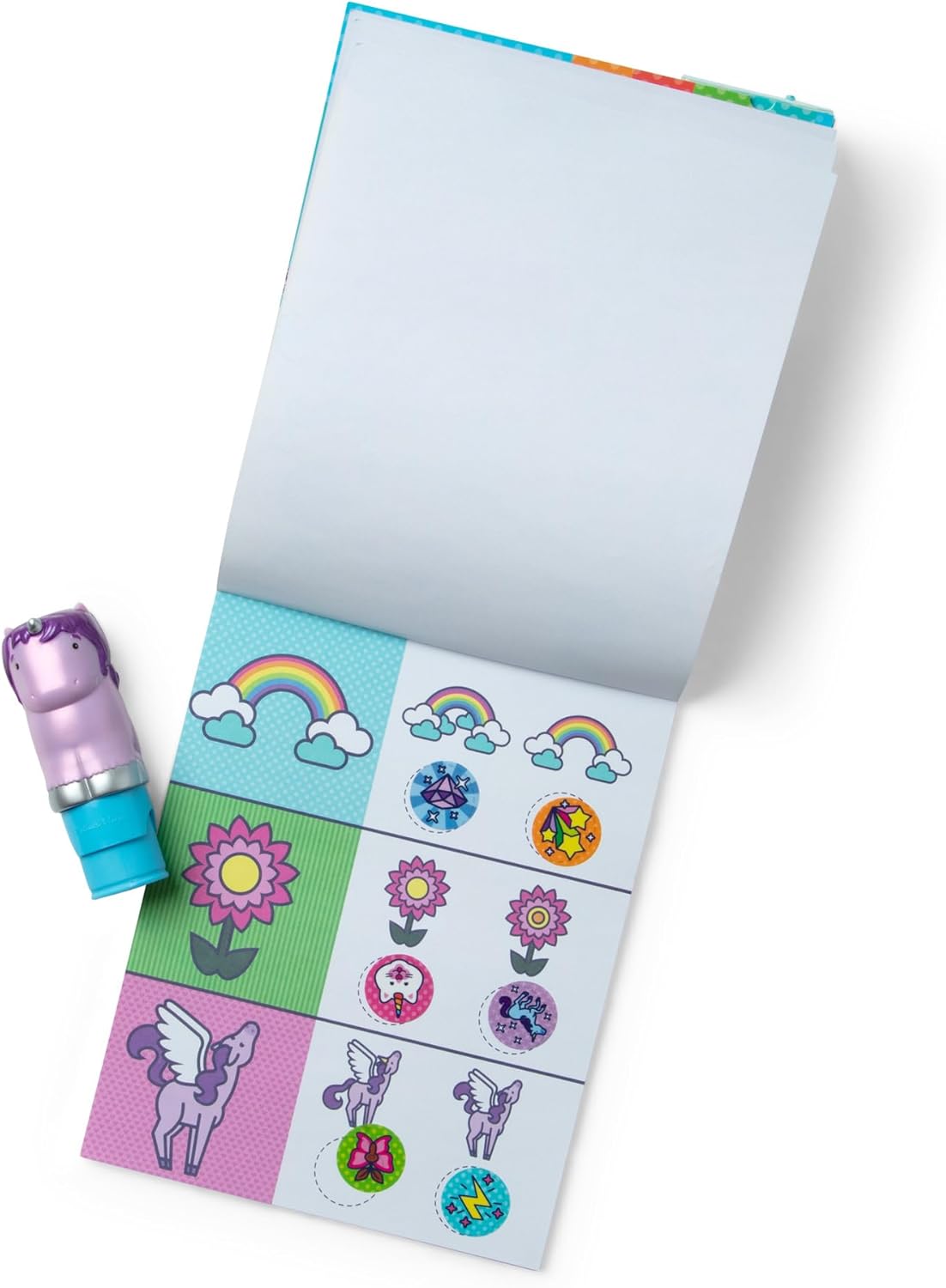 Melissa & Doug Sticker Wow!™ Activity Pad - 24 Pages with 300 Stickers - Arts and Crafts Fidget Toy for Kids Ages 3+ - Purple Unicorn