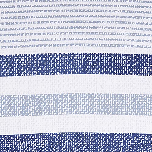 Twin/Twin XL Reversible Microfiber Comforter Set - Blue Denim & Beige Stripes