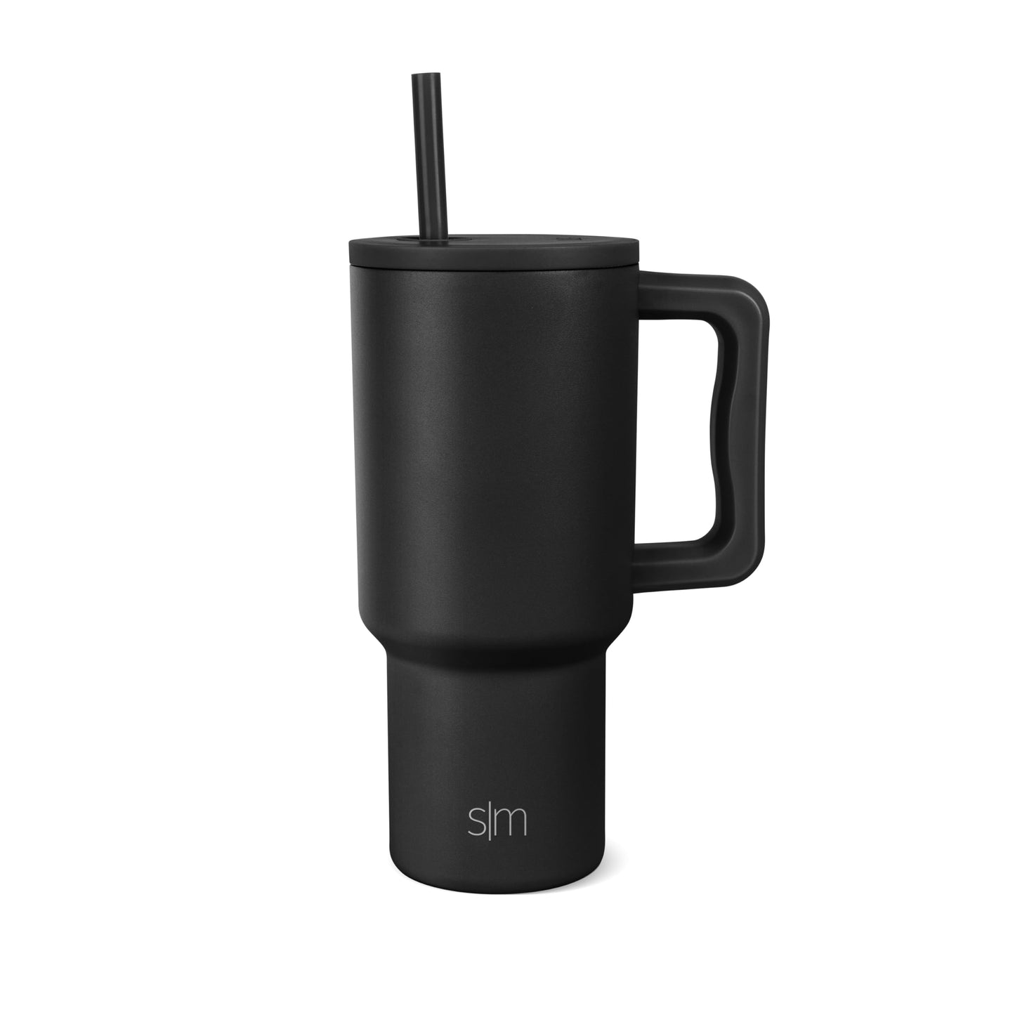 Simple Modern Halloween 40 oz Tumbler with Handle and Straw Lid | Insulated Cup Stainless Steel Water Bottle Travel Mug Cupholder Use | Gifts for Women | Trek Collection | Black and White Ghosts