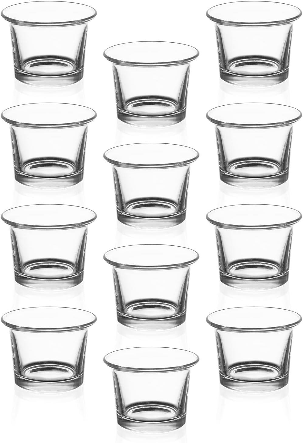 Hanging Oyster Glass Candle Holders - Set of 12 for Weddings & Home Decor