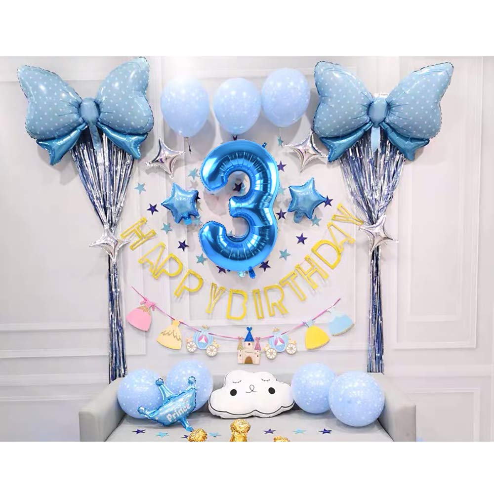 TONIFUL 40 Inch Blue Large Numbers Balloon 0-9 Foil Mylar Big Number 1 Balloon Digital 1 for 2026 Graduation New Year Eve Birthday Party,Wedding, Bridal Shower Engagement Photo Shoot, Anniversary
