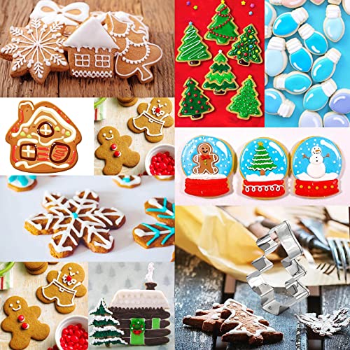 20-Piece Christmas Cookie Cutter Set - Stainless Steel Holiday Baking Tools