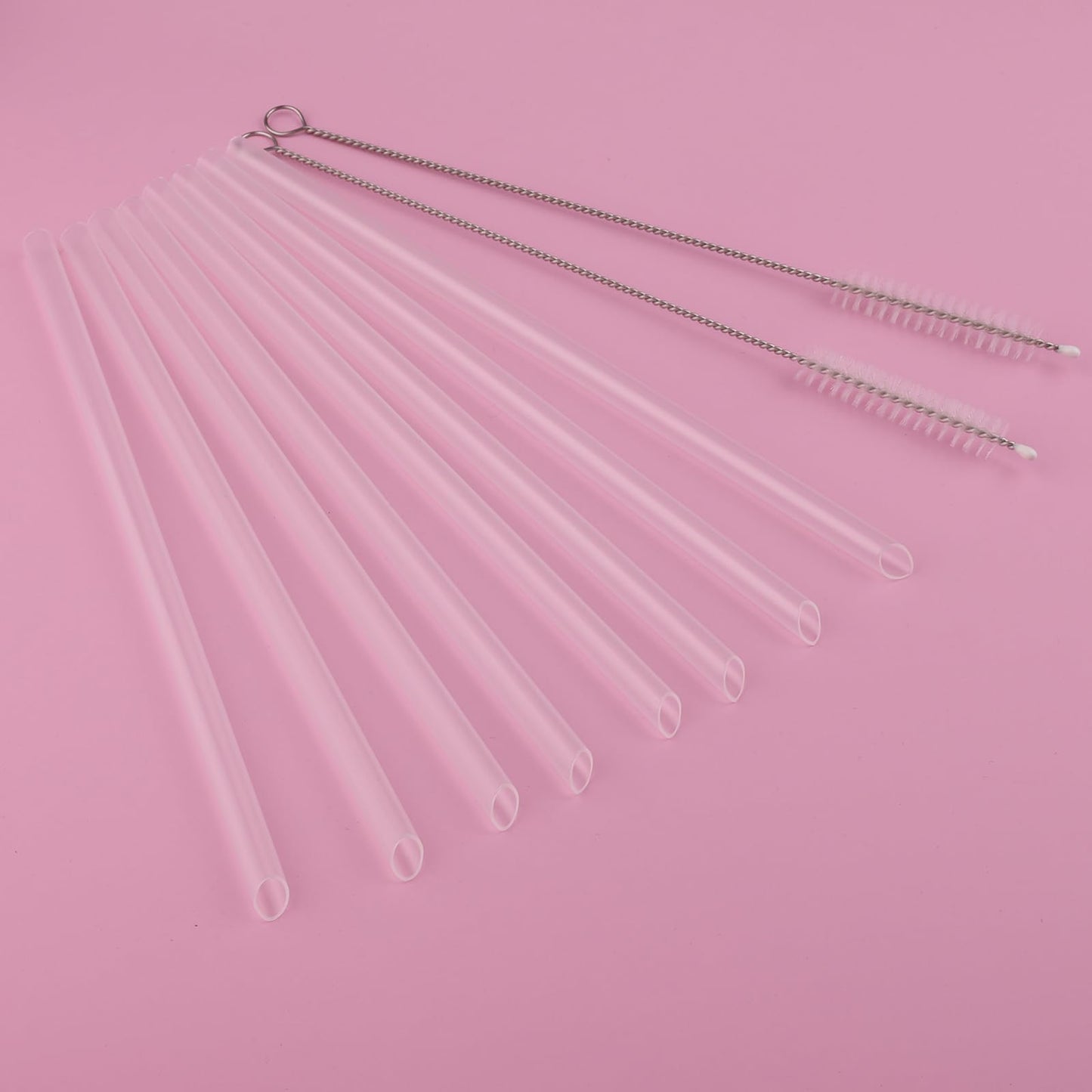 Joshey 8-Pack Replacement Straws for Stanley 30oz Tumbler | Compatible with Stanley IceFlow Flip Straw Lid | BPA-Free Reusable Plastic Drink Straws with 2 Cleaning Brushes