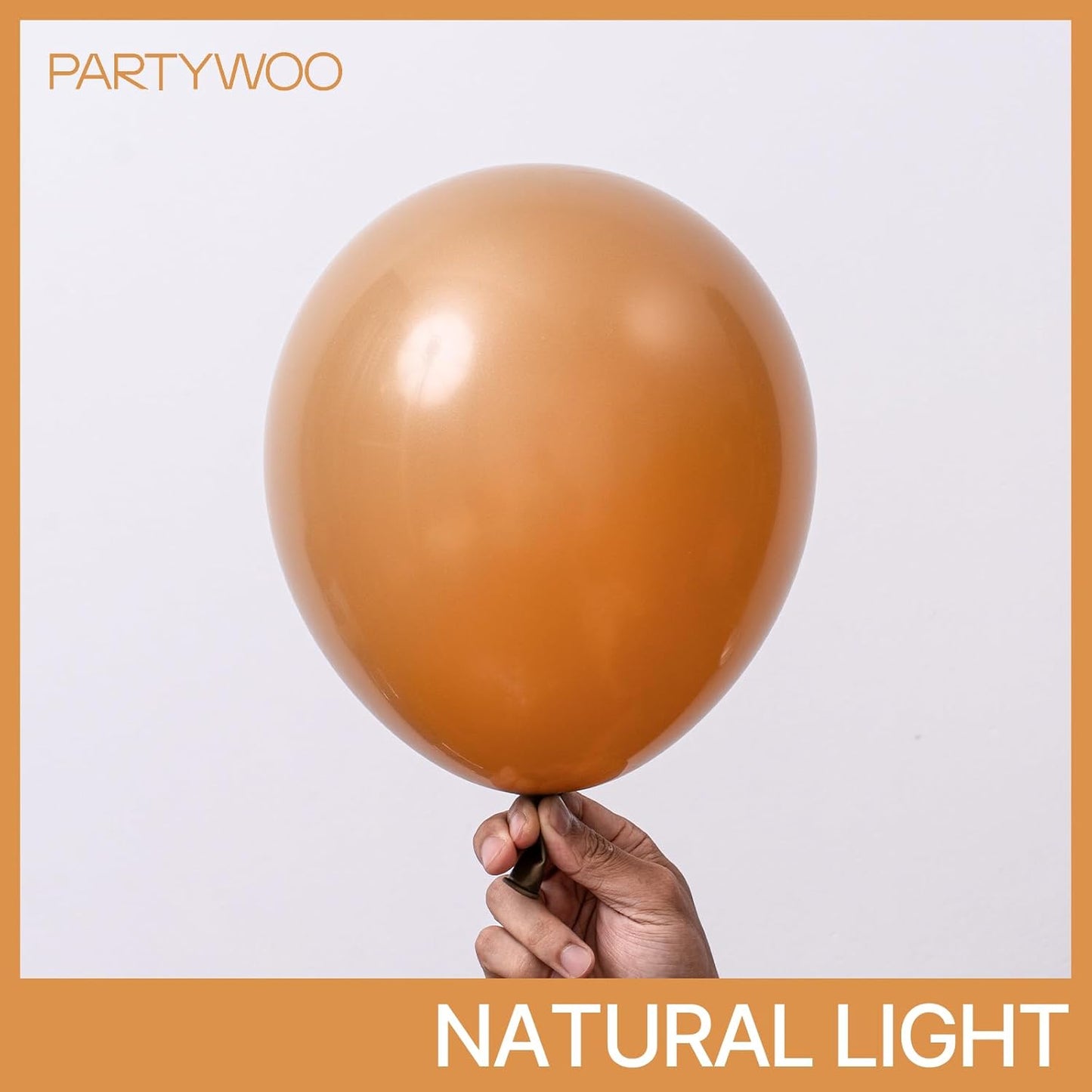 PartyWoo 12-Inch Tan Balloons - 100 Pcs Boho Neutral Latex for Graduation, Birthday & Baby Showers