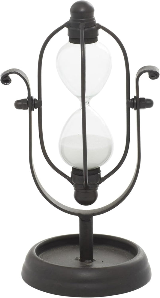 Traditional Black Metal Timer - 4x4x8 Inch Decorative Home Accent
