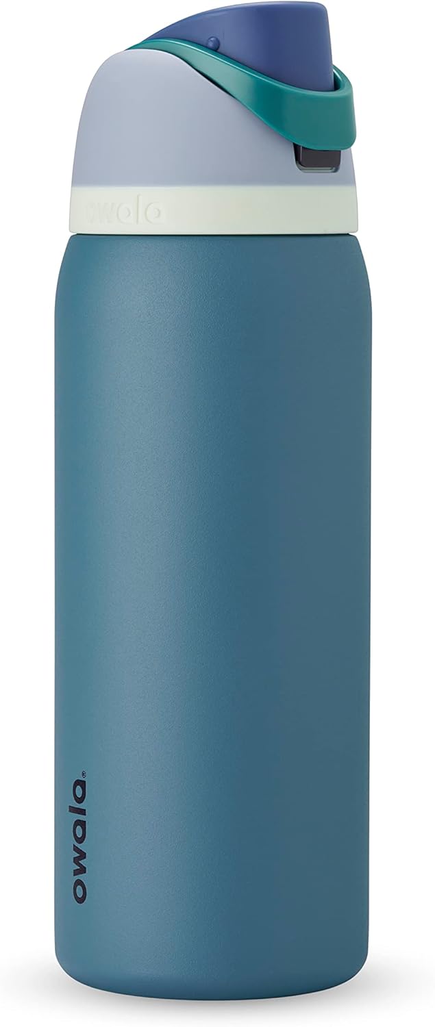 Owala FreeSip Insulated Stainless Steel Water Bottle - BPA-Free, 40 Oz, Denim | Perfect for Travel