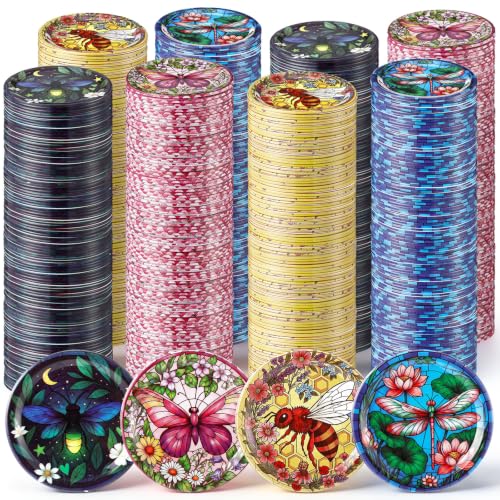 120 Pack Regular Mouth Canning Lids, Stained Glass Style