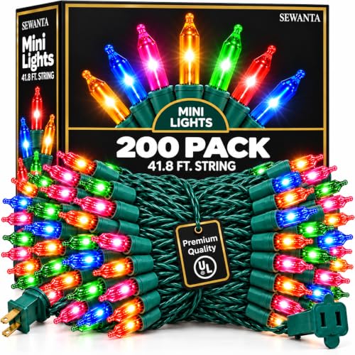SEWANTA 200-LED Multicolor Christmas String Lights 50 ft Indoor/Outdoor