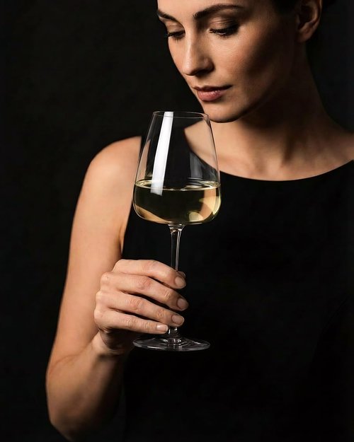 iridisenti Hand-Blown 18OZ Crystal Wine Glasses Set of 4, Lead-Free Crystal Glasses with Unique Bottom Design for Red, White Wine, 530ml