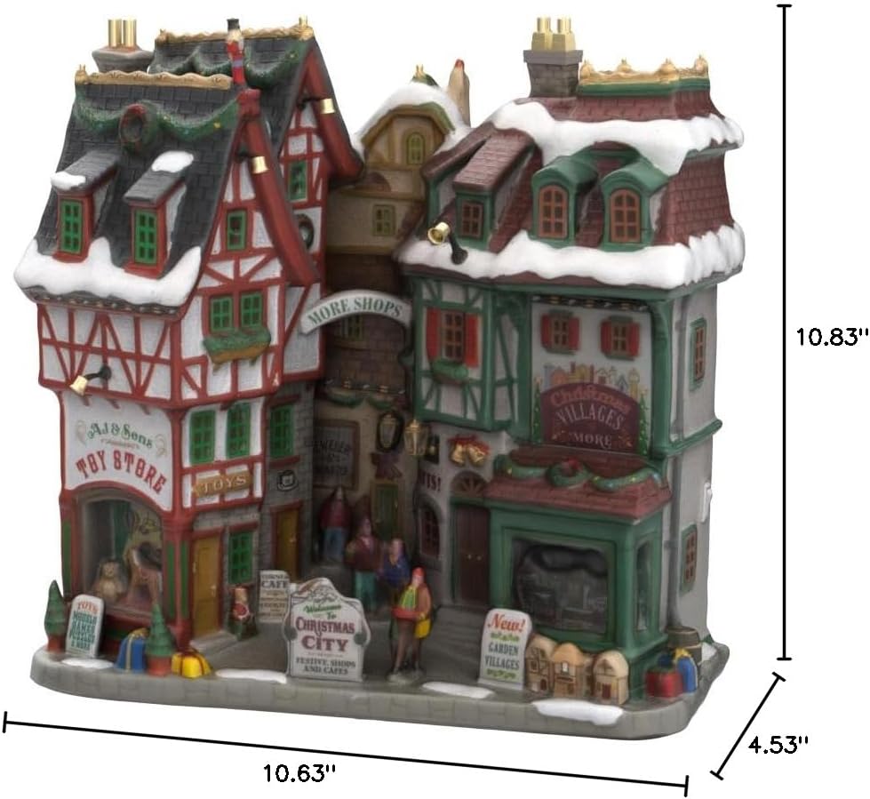 Lemax Christmas Village | Battery Operated Christmas City Decor - 4.5V, Festive Holiday Display