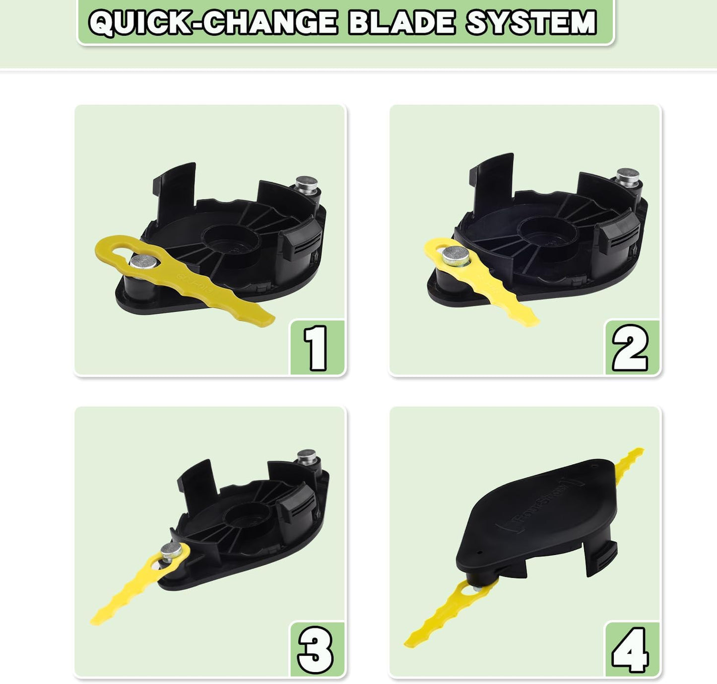 Upgrade Quickload AF-100 Spool Replacement Blades Head - 20 Spare Blades for Black Decker Trimmers | Compatible with GH900, GH600, LST522, LCC140