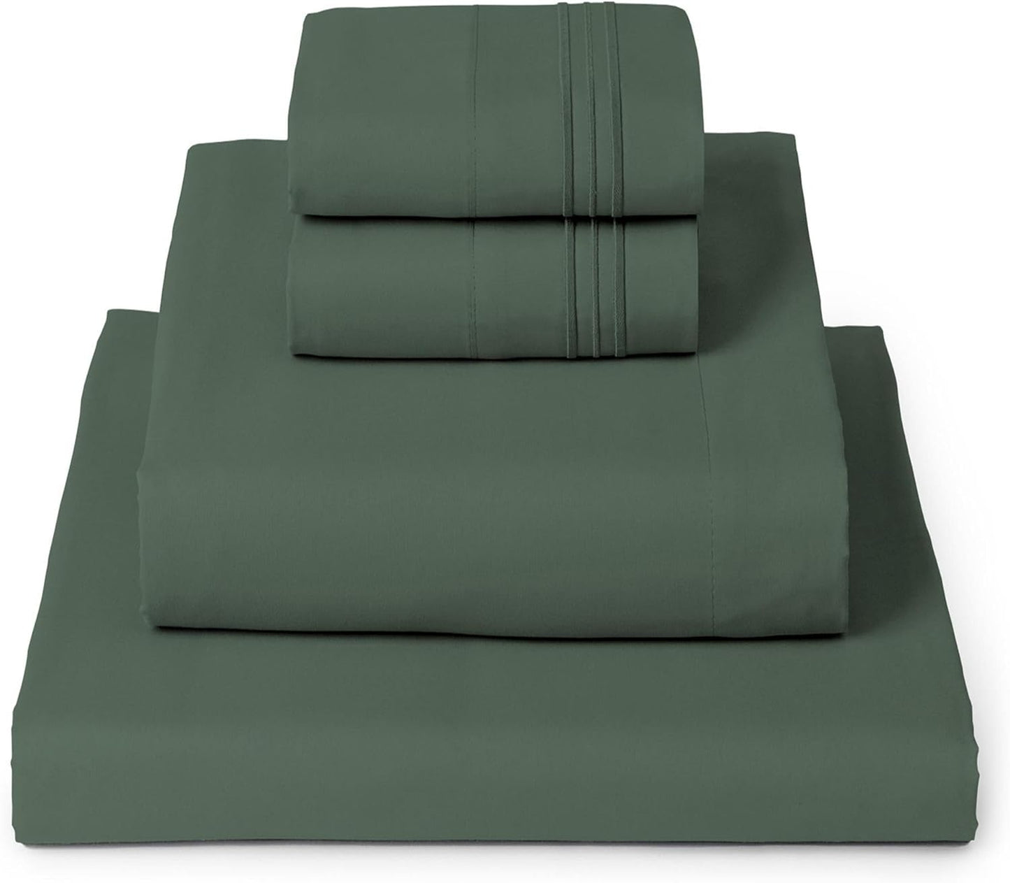 Mellanni Queen Sheets Set - 4 PC Hotel Luxury Bedding | Extra Soft, Cooling, Wrinkle-Resistant (Emerald Green)