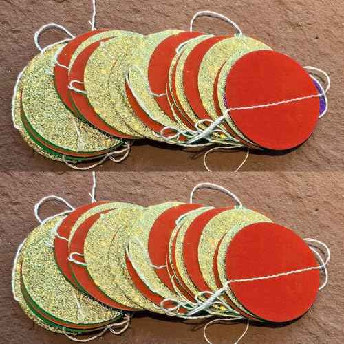 Graduation Decorations Red Gold 2025/Red Gold Party Decorations/Valentines Day Decorations Red Decor USC/Birthday Paper Garlands for Christmas